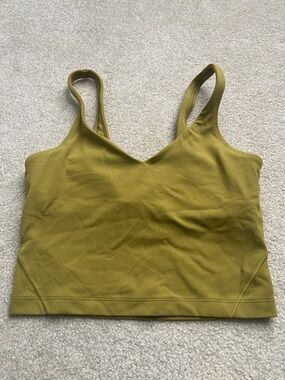lululemon athletica olive-toned cropped tank top